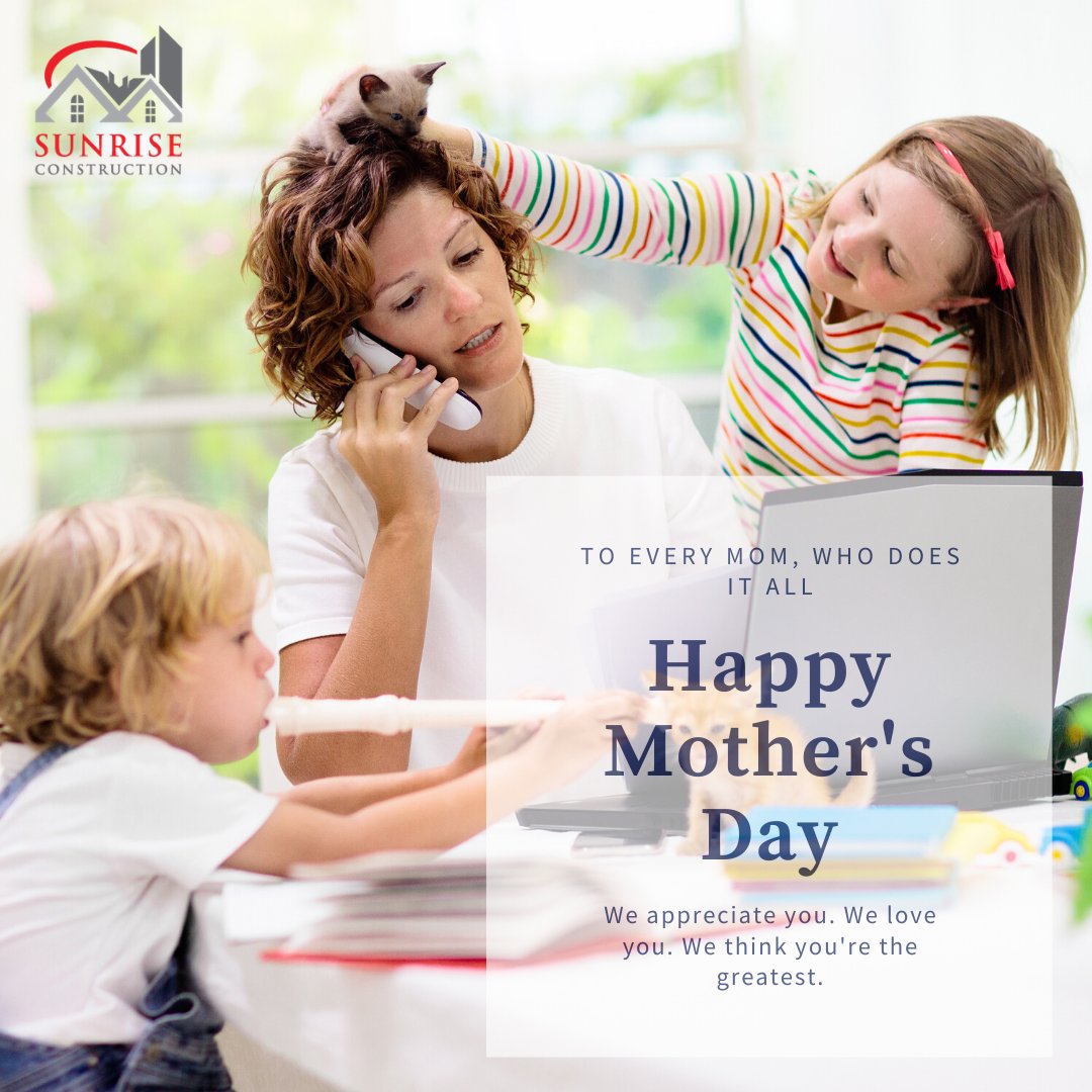 SunriseBuilds's tweet photo. Mother's Day Quarantine Edition! What a wild ride we're all on. We are thankful to have such amazing Mothers in our company! To the Boss Moms, the work-from-home Moms, the full time Moms, the full-time-boss-mom-who-works-from-home, ALL the moms: THANK YOU.
Happy Mother's Day <3 https://t.co/g8MalMVeKQ