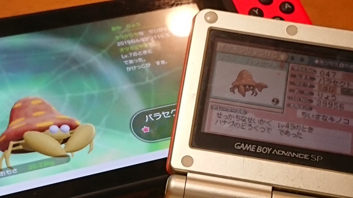 だぬい 6 パラセクト 別にカッコよくもないしかわいくもない どちらかと言うとキモい けどぼくにとっては特別なポケモンで 16年前にハナダのどうくつで出会った色ちがいとピカブイのおつきみやまで パラスだけど 運命的な再会を果たしたのです