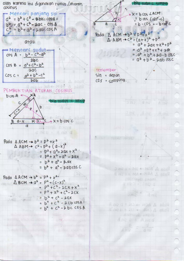 Yuk review catatan matematika aturan sinus dan cosinus dari @maujdgamada yang diupload ke Clear 😍 Terima kasih sudah membagikan ✨
#catatan #rangkuman #utulugm #simakui #sbmptn2020
