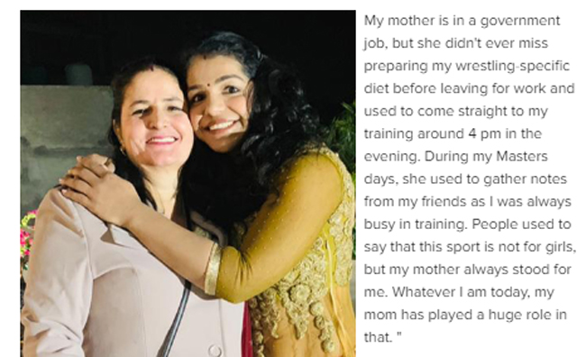 Mother of  @SakshiMalik is in a govt job, but never did she leave home without preparing Sakshi's  #wrestling-specific diet and went straight to her training after finishing her work day. Daily.  http://toi.in/y-y9cb17/a24gk 