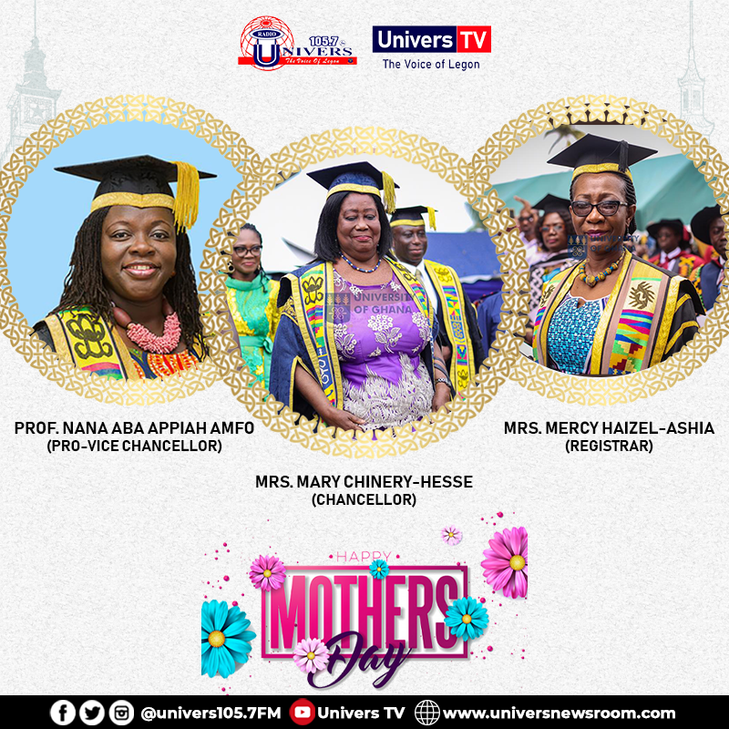 univers1057fm's tweet photo. Today, we celebrate these strong mothers, among many others in @UnivofGh, whose valuable contributions have made UG the nation's hope and glory - the place that bears the star of peace and bids us all to do our best. 

Happy #MothersDay https://t.co/BnZhAS4SR1