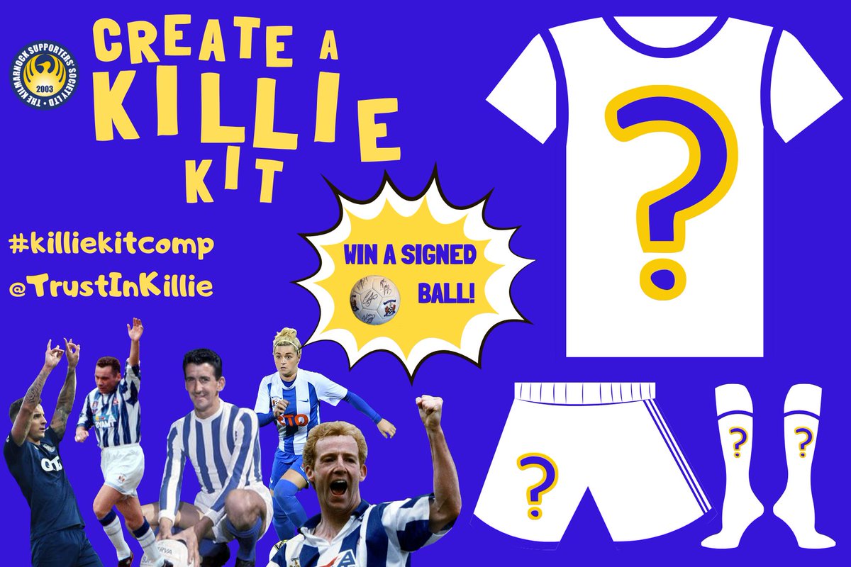 KillieTrust's tweet photo. The quality of entries has been really high. Well done to everyone! You still have the rest of today to enter.
Because the quality is so high, there will be TWO winners of a ball + @caldeybird digital pic:
🎨Best HOME kit design
🎨Best AWAY or GOALIE kit design
#killiekitcomp https://t.co/vTDlZjAbt0