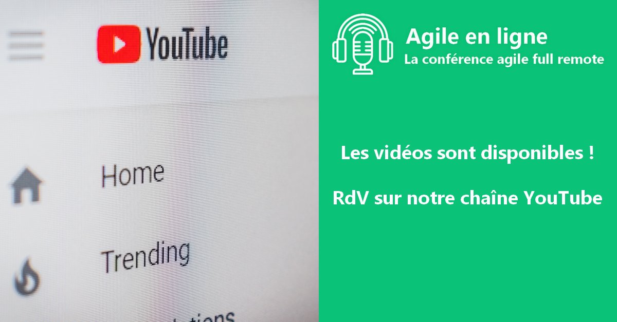 agileenligne's tweet image. Retrouvez les vidéos des sessions de l&apos;édition #agileenligne Avril 2020 sur notre chaîne YouTube : bit.ly/2Lcgy62 #agile #remoteevent #conference