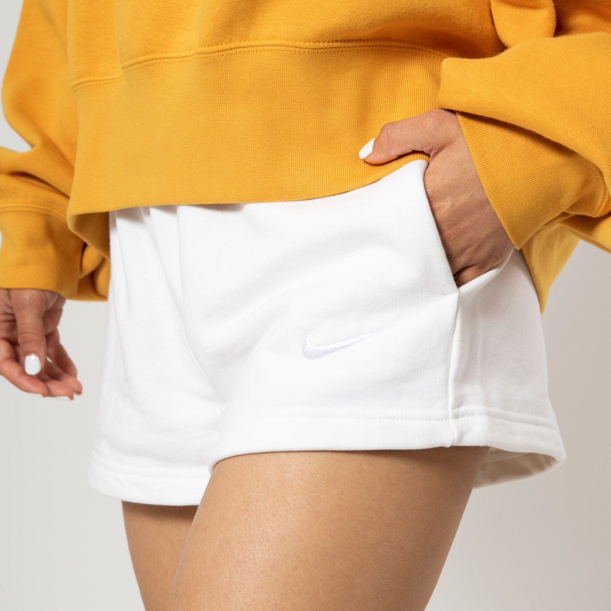 nikelab fleece shorts womens