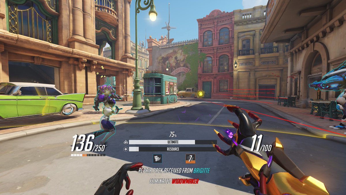 I've always been frustrated at <a href="/PlayOverwatch/">Overwatch</a>'s HUD design and especially its lack of customisability, so I decided to make a quick mockup for how I would prefer it to look.

Obvious inspiration from the custom TF2 HUDs I loved, like ompHUD, ahud and rayshud.