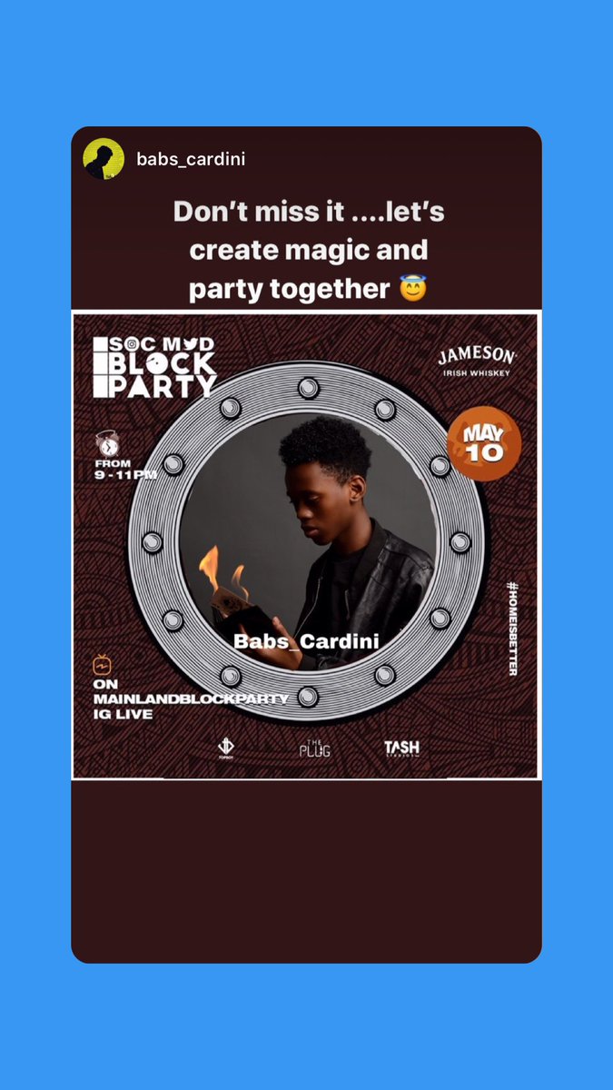 MNLNDBlockParty's tweet image. Do you like Magic???? 

We on that Tonight with @SocMDBlockParty 💫🔐

Join us Liveeeee 🥳🥳!!

 @starboyterri 

  @BabsCardini 

@Badboytimz 

@thelivewire__ 

@Smallztheedj 

@iamdjtitanium 

@Crayvelli 

Tell a Friend to come Jam with us 🤍🤞🏽

They might win something too 💚