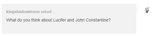 ZeeLinn's tweet photo. i got asked this delightful thing on tumblr. They're like frenemy exes that I would watch a tv show of together (I never watched the Constantine tv series tho, only the Keanu Reeves one)

#LuciferNetflix #Constantine https://t.co/ciiUrwI8tw