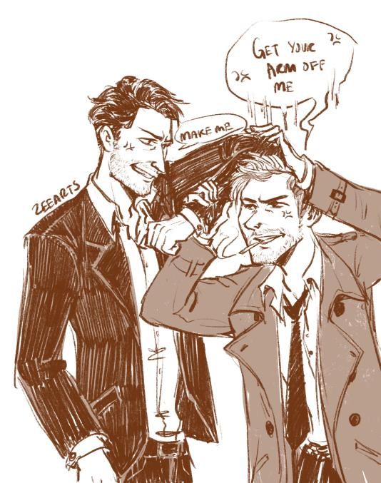 ZeeLinn's tweet photo. i got asked this delightful thing on tumblr. They're like frenemy exes that I would watch a tv show of together (I never watched the Constantine tv series tho, only the Keanu Reeves one)

#LuciferNetflix #Constantine https://t.co/ciiUrwI8tw