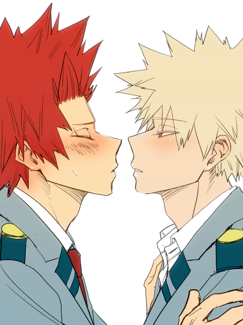爆豪勝己 「切爆 落書き キスして欲しい 」|ゆっきーのイラスト