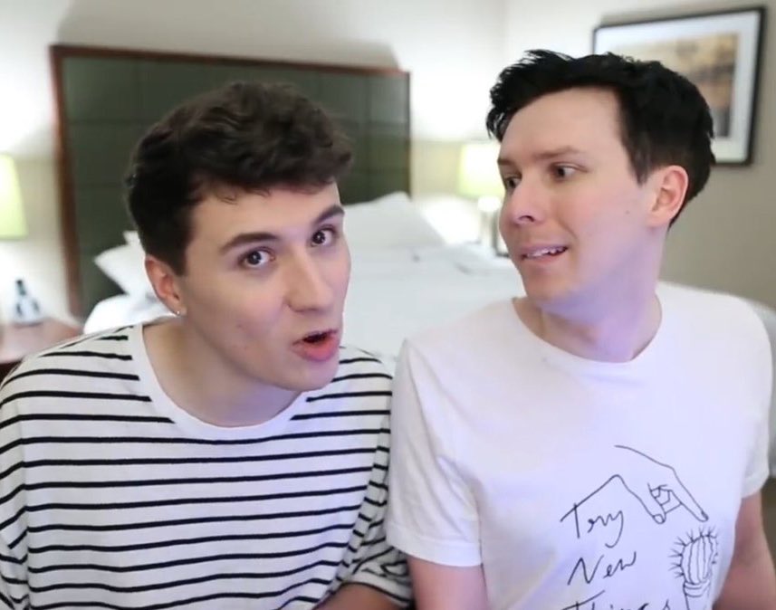 dan looking at phil and phil looking at dan a thread