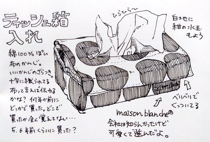 #1日1観察 #ティッシュ
ティッシュ入れ?ティッシュケース?なんて呼べばいいんだろう 