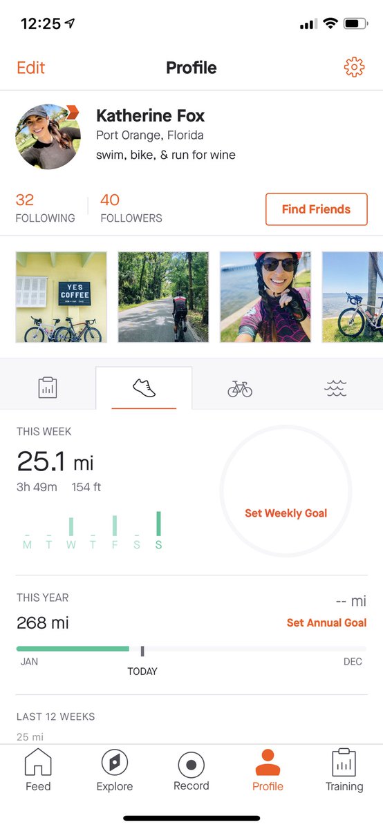 theweekendfox's tweet photo. Ran 25 miles this week & cycled over 118 miles! Really solid week of training & now I donβt even know what Iβm training for. π If youβre on #strava, give me a follow! #girlswhotri #floridarunners #womenwhocycle ππΌββοΈπ΄π»ββοΈππ»ββοΈ https://t.co/fLLxBy40RN