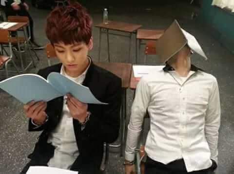 Jungkook copying Jimin 