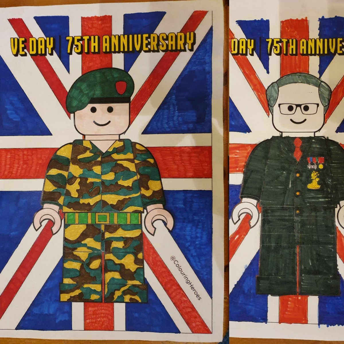 NatashaTheodos1's tweet image. @RSM6RIFLES @DrakeElliot #VEDay75 Finally finished our pictures. Can you work out who did which one this time round!..🤣🤣 #arttherapy #6RIFLES #VEComp.