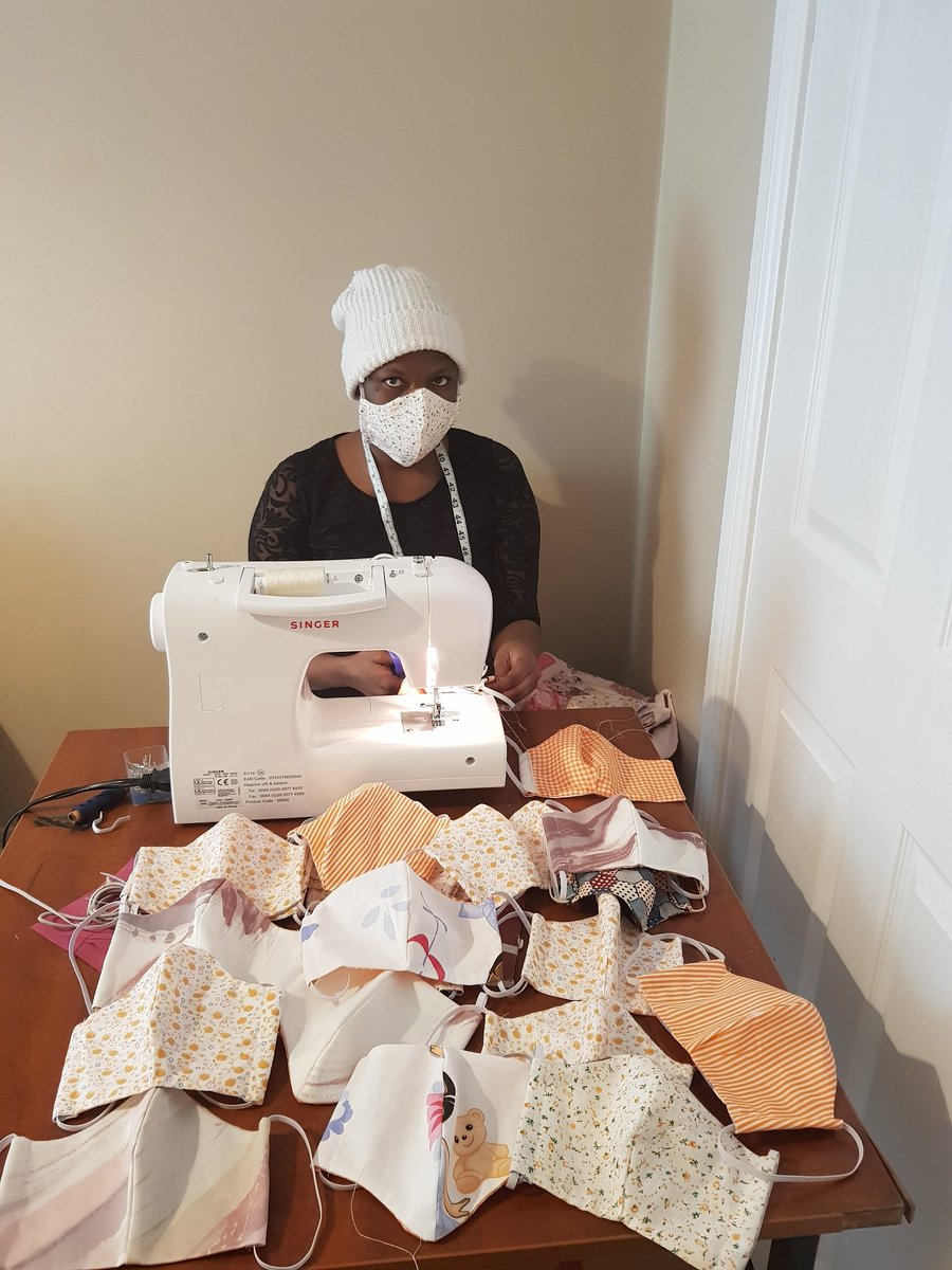 BusayoWewe's tweet photo. Giving back to the community is very important at this time. these fabric face masks are available for free of charge. Please feel free to DM for it. #StaySafeSaveLives #AsylumSeekersIreland  #DirectProvisionCentres. https://t.co/foamojp2dT