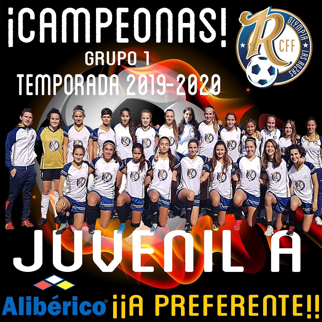 cff_olympia's tweet photo. 💪 ¡CAMPEONAS Y A PREFERENTE! 

💙 Enhorabuena a nuestro Juvenil A que ha conseguido las metas que se propusieron a principio de temporada demostrando que juntas TODO ES POSIBLE 🎉

#APreferente #JuvenilA #PorUnSueño https://t.co/fYB4r6duxi
