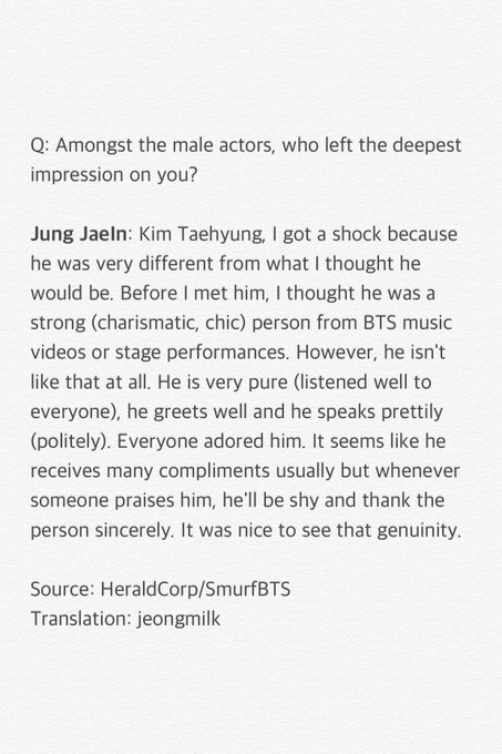 Hwarang Jewellery designer Jung JaeIn talked about how thoughtful Taehyung is 