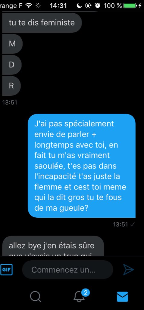 Et pour couronner le tout: dites moi si j'ai dis qqch de faux, parce que moi on m'a toujours dit que c'était les concernées qui devaient parler de ça et pas les "privilégiés" comme elle dit, moi on m'a toujours dit ça, certes je peux vous défendre évidemment cela va de soit