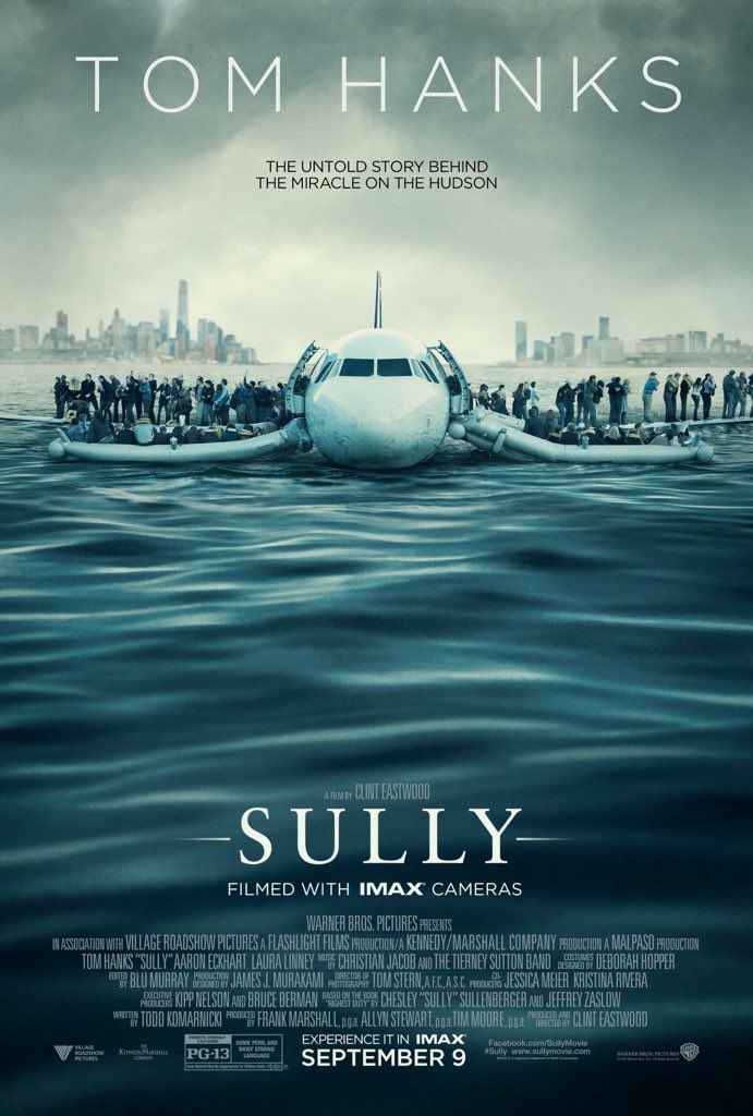 Sully, écrit par Todd Komarnicki et réalisé par Clint Eastwood  à la maison