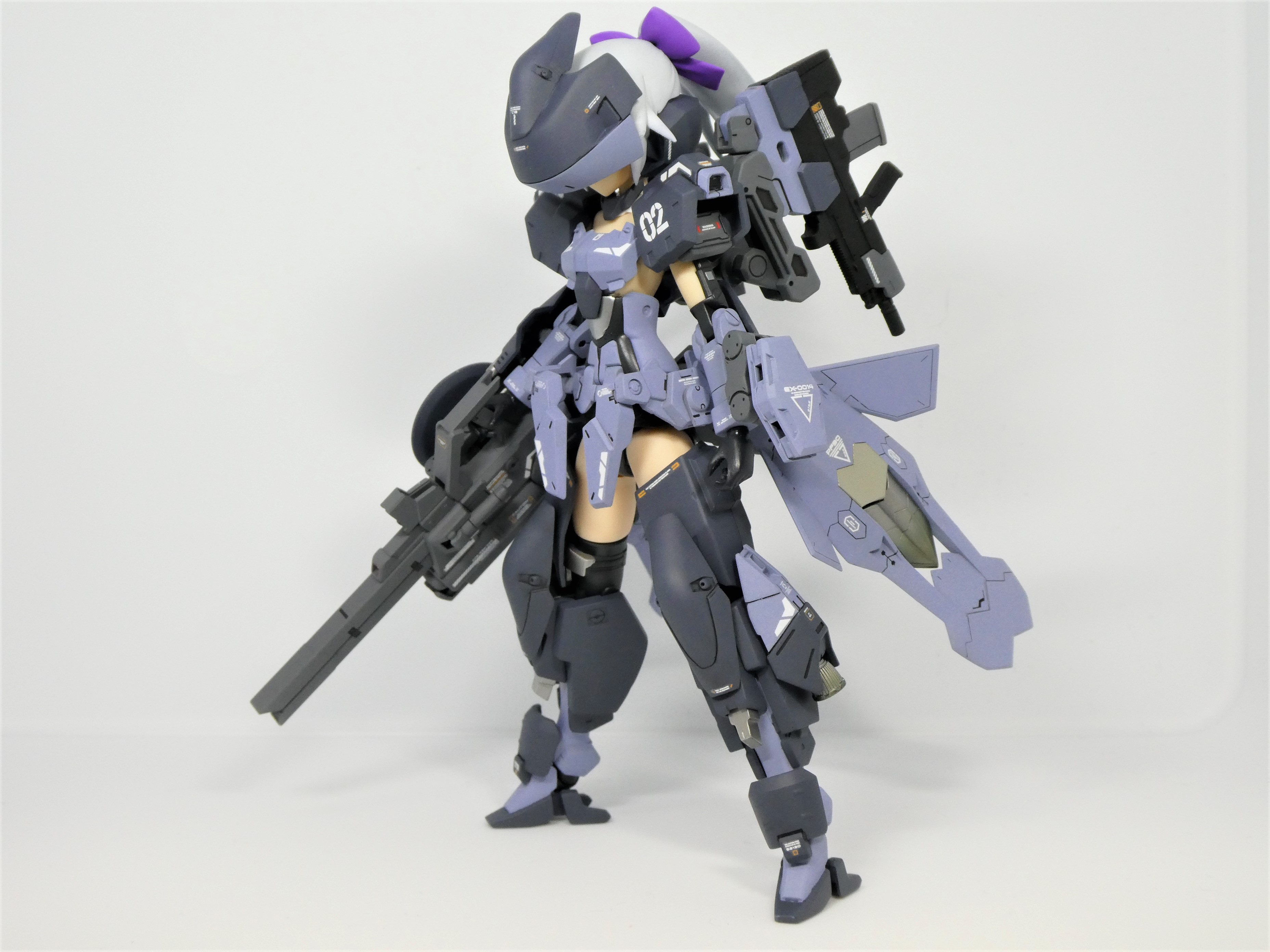 チャック Faガール 2体目のオリジナルfaガール ルエット 完成です Faガール 迅雷indigo Ver をベースにmsgを初め色々なキットのパーツを使用して製作しました 以下独自設定ですので注意 １体目のオリジナルfaガール ファーレ の姉妹として迅雷