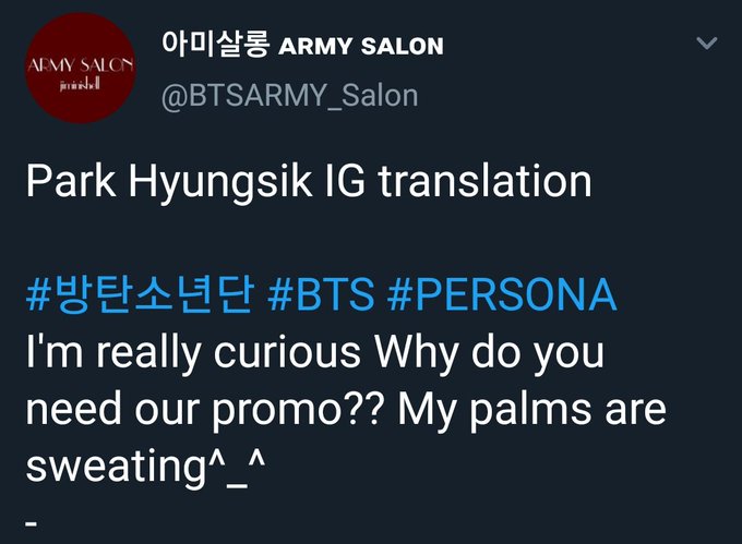 Hyungsik: I'm really curious why do you need our promo?Seojoon: do you need a promo from me, taehyung?