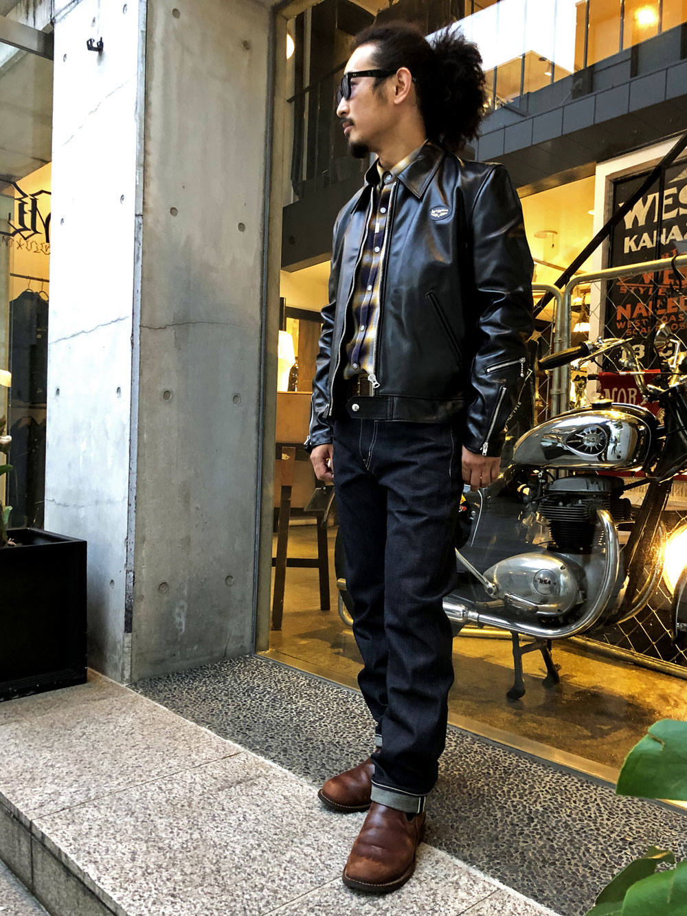 Twitter 上的 Skanda シングルライダースにチェックシャツにデニム たまにはコテコテアメカジスタイルもしたくなるんですよね T Co I1tr9ur22o ルイスレザー コルセア アメカジ 生デニム T Co Ulzyz4fs7y Twitter