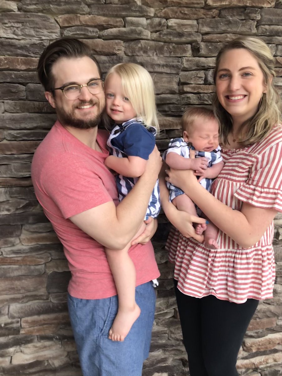 ChelseaWrapp's tweet photo. @johnkrasinski ALL my loves in one picture, my husband and my sons! 💙 My littlest was born during quarantine. #boymom #myloves @somegoodnews https://t.co/5Baq5tFjnx