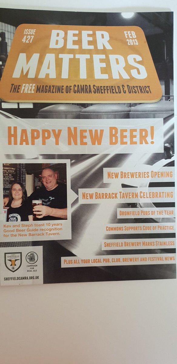 NewBarrack's tweet photo. DAY 50
A photo a day until we are back open when it's safe comes from Feb 2013....front of #beermatters ( oh yes it definitely does matter) our 10th anniversary of being in the #goodbeerguide 🍻 https://t.co/aA8uQluxjG