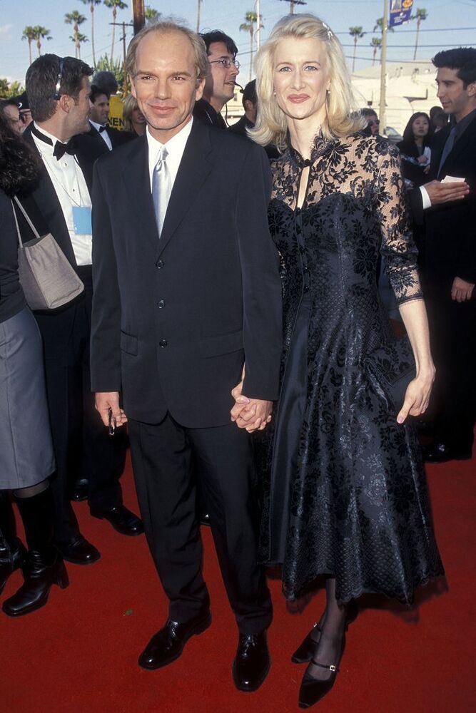 Billy Bob Thornton left fiancée Laura Dern for Angelina Jolie while she was away filming a movie. Billy and Angie had a 20 year age gap & a very public & intense relationship where they wore vials of each other’s blood around their necks. They divorced after a 3 year marriage.