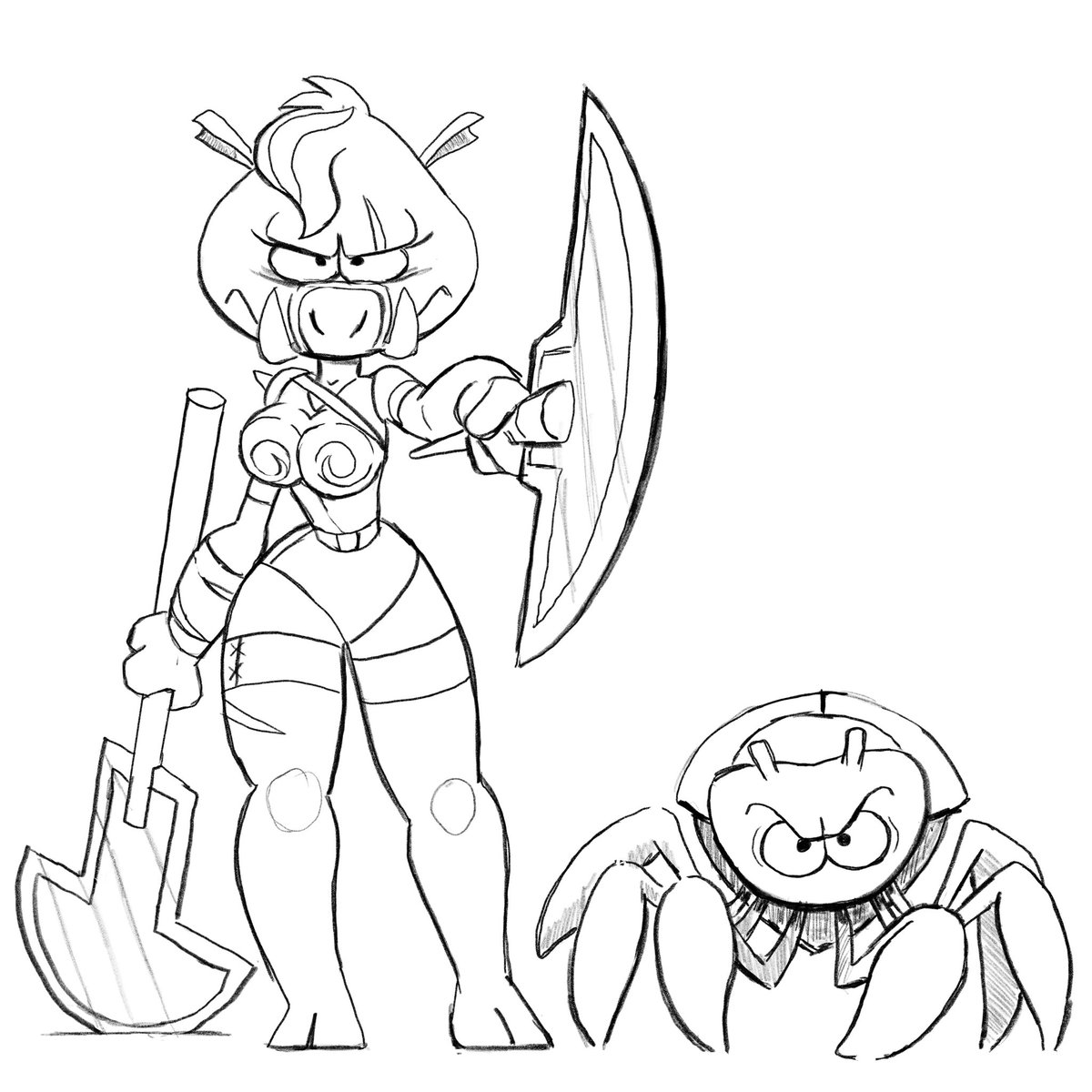 Tonycartoonish's tweet photo. Work in progress on my version of "A Warrior Boar" character challenge.
#tcCcMay052020 #tcCharacterChallenge #characterdesign #originalcharacter #boar #Warrior #bug #cute #pet #sketch #drawing #doodle #workinprogress #mothersday #happymothersday https://t.co/ZjzlfFEBRf