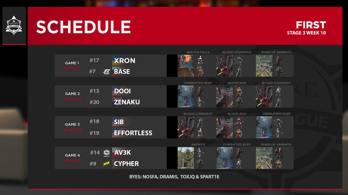 #quakeproleague today! Dont miss! Twitch.tv/quake