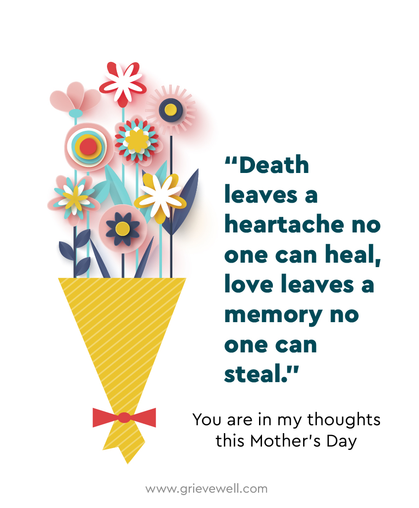 grievewell's tweet photo. Mother's Day can be both a day of celebration of a mother's love and also a day that triggers many emotions and memories for those who have lost a loved one. We have created a few digital cards to share or send to someone who may need support on this day. #MothersDay  #grievewell https://t.co/g3jTSlZTOZ