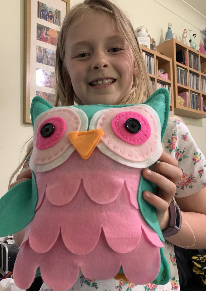 vickybrown1980's tweet photo. Today’s crafting make is an owl cushion @KirstieMAllsopp @AinthorpeSchool @ainthorpenb #keepcalmandcraft #lockdown2020 https://t.co/tY9614FzL2