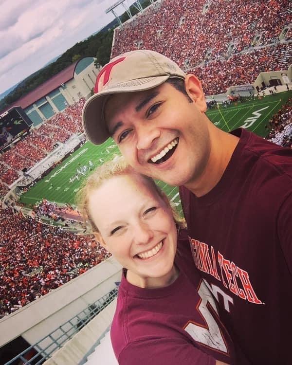 Jason Chavez (Tohono O’odham) and Heather Gerrish are ending their time at Virginia Tech and headed to beautiful Mesa, Arizona! Jason is receiving his Master’s degree in Political Science and Heather is receiving her Doctorate of Veterinary Medicine.  #TohonoOodham