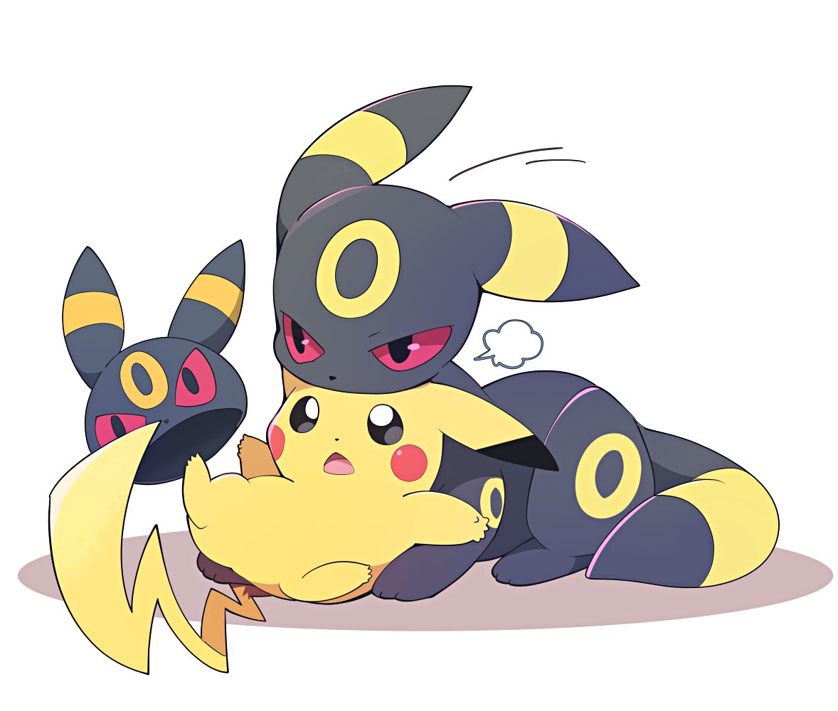 umbreon pokemon (creature) no humans open mouth white background lying on stomach red eyes  illustration images