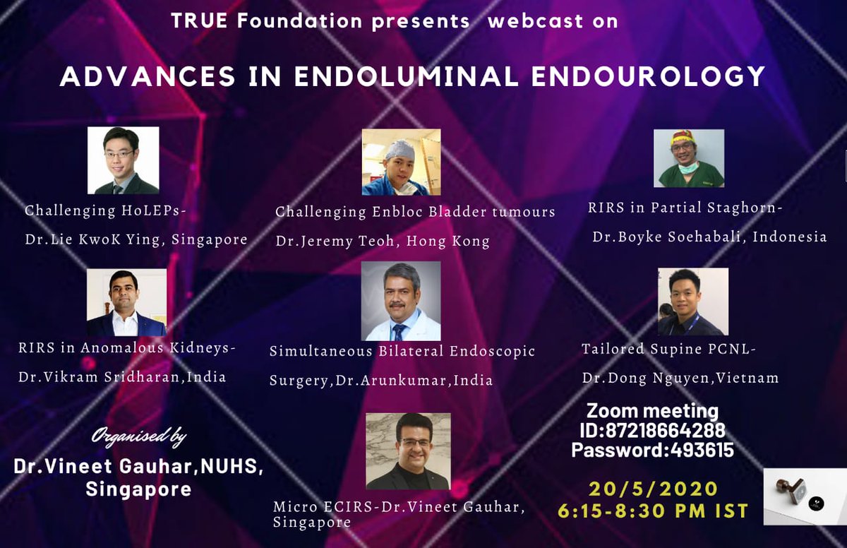 drkarthicknagan's tweet photo. Block your dates for an exciting webcast.Experts from Southeast Asia are going to share their experience in Advanced Endoluminal Endourology @DocGauhar @Vikramsridhara2 @ArunkumarDr @so_uro @drragoori @UroZedman @docdilipmishra @usisecretary @abhisingh82 @Govinduro2 https://t.co/CBU7BRy3Qz
