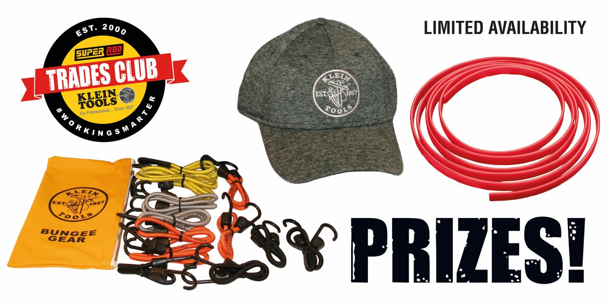 Join our Super Rod &amp; Klein Tools Trades Club UK today, it’s free and easy!
The first 100 people to sign up will receive a FREE bundle including Klein bungees and cap and the highly popular cable tongue from Super Rod.
Click on the link to join
kleintools.us13.list-manage.com/subscribe?u=a2…