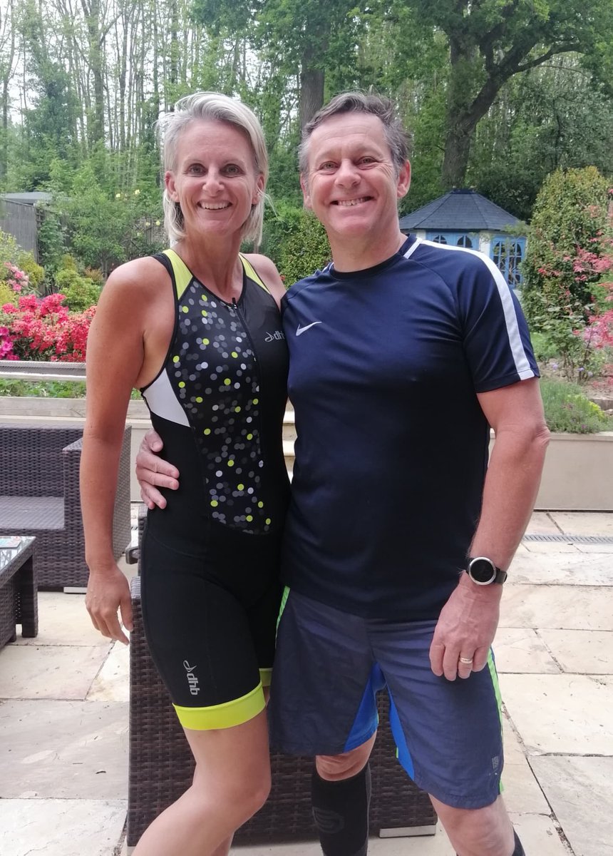 hrtriathlon's tweet photo. Well done to Sally, David and Isabelle Cleaves who have completed their own Family #Duathlon a 5K run, 20K turbo and finally a 2.5K run.Mum, Dad and Daughter all completed the distance abiding by the social distancing rules#l #triathlon #runcyclerun https://t.co/KOUggiyKFk