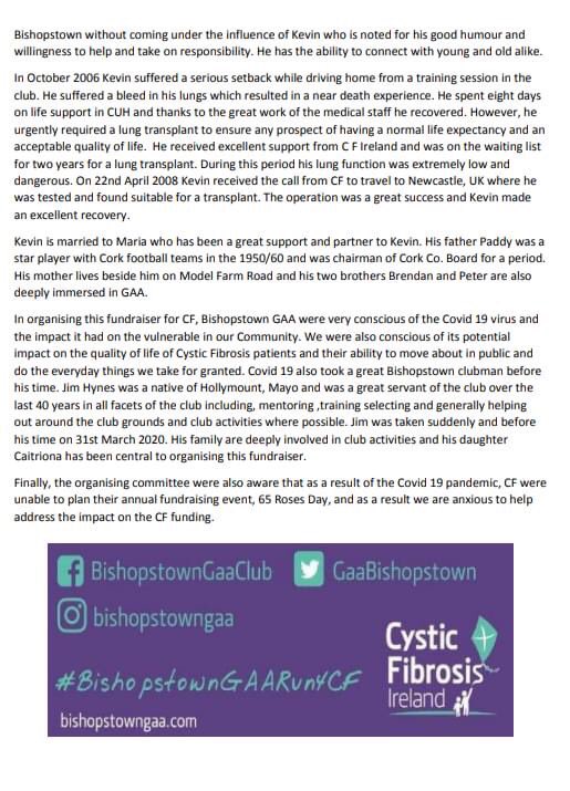 GaaBishopstown's tweet photo. Tomorrow we start our 615km run from Malin to Mizen in aid of @CF_Foundation. Any donation through the link below would be greatly appreciated by all! #bishopstowngaarun4cf
#ourclub🇶🇦

https://t.co/OlKYSu9uoe https://t.co/FVTz6keGur
