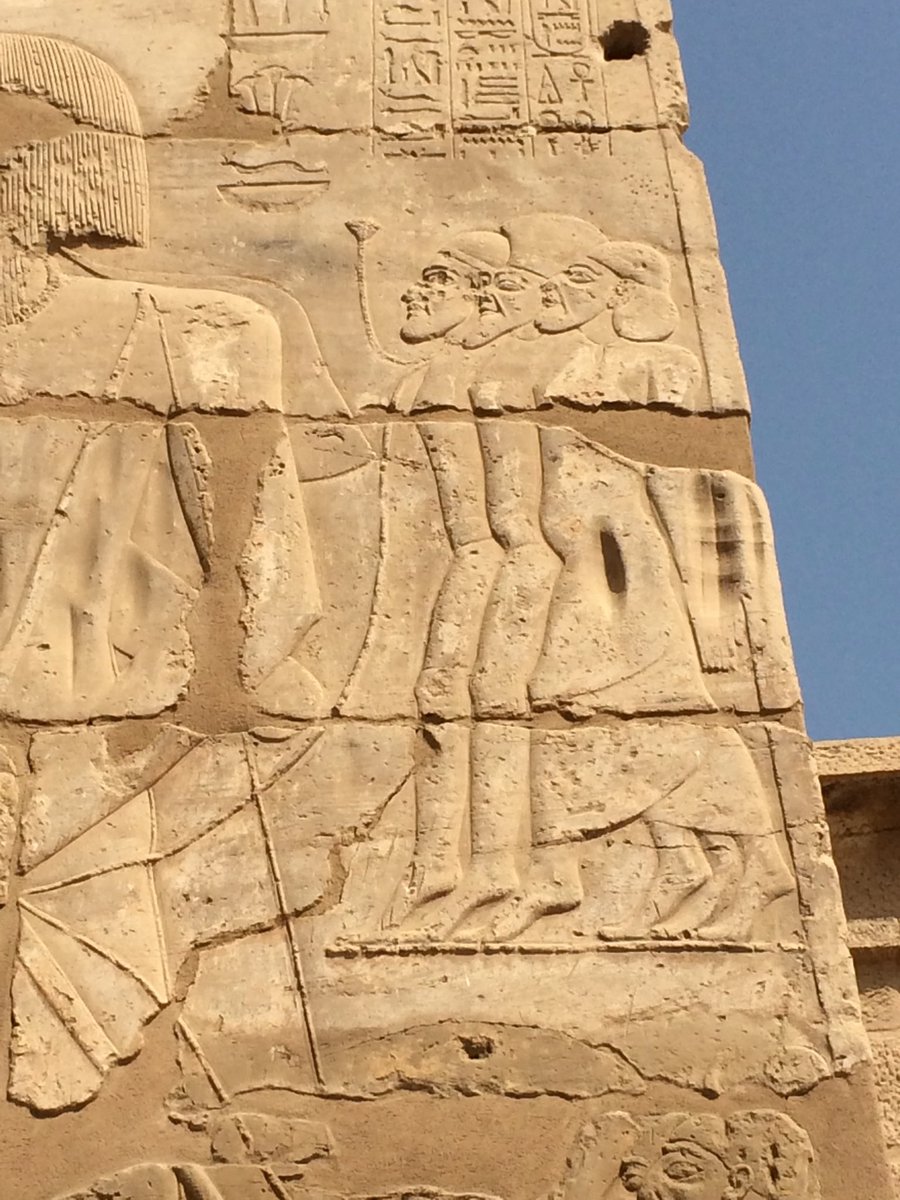 The reign of Ramesses III was beset by foreign invasions by both land and sea, reflected in the decoration of his temple of Medinet Habu in  #Egypt  #MuseumsUnlocked THREAD 