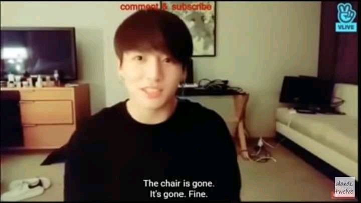 jungkook (2) he really moved the chair asdfgkllㅋㅋㅋ
