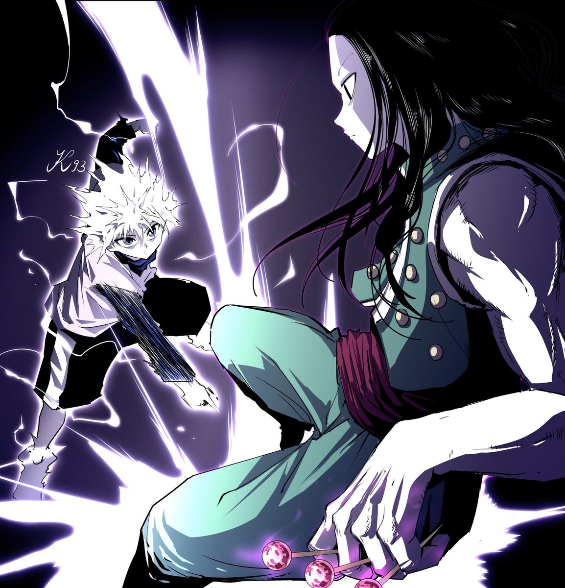 K キルアvsイルミ ゾルディック家好き Hunterxhunter Hxh Illumi Killua ハンターハンター