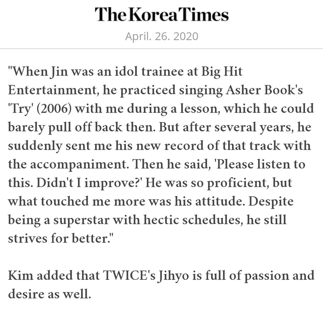 “he was so proficient, but what touched me more was his attitude. despite being a superstar with hectic schedules, he still strives for better.”