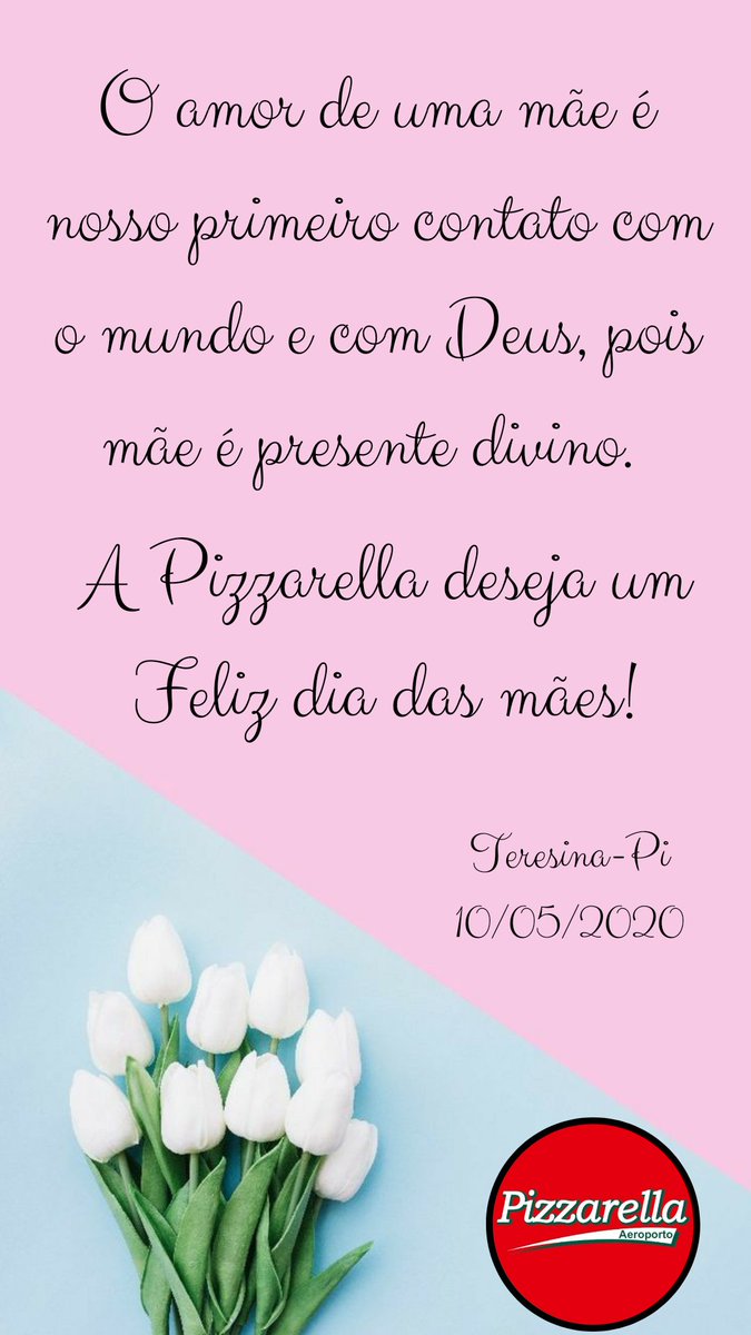 pizzarellathe's tweet photo. Desejamos um Feliz Dia das Mães 🌷
#FelizDiaDasMaes #pizza #Pizzarella https://t.co/SZ13LN9Ybx