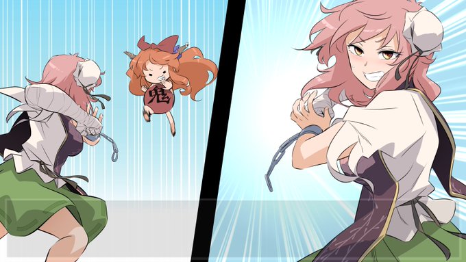 立ち絵華扇ちゃんと萃香ちゃん^o^ 