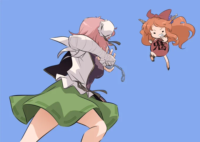 立ち絵華扇ちゃんと萃香ちゃん^o^ 