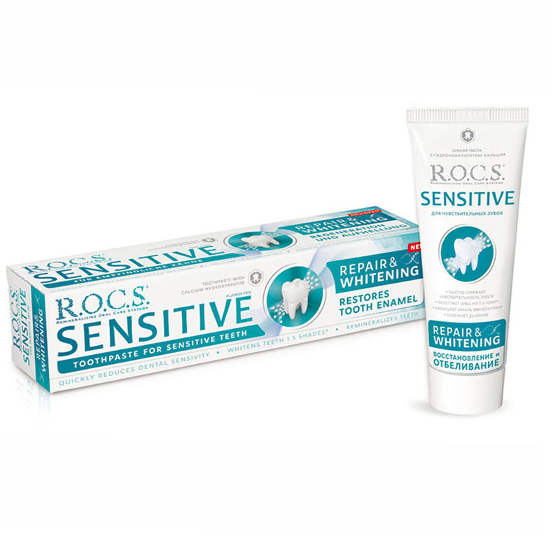 Зубная паста r. C. Рокс паста зубная сенситив восстановление и отбеливание 94г. Профессиональные пасты для чувствительных зубов. C.