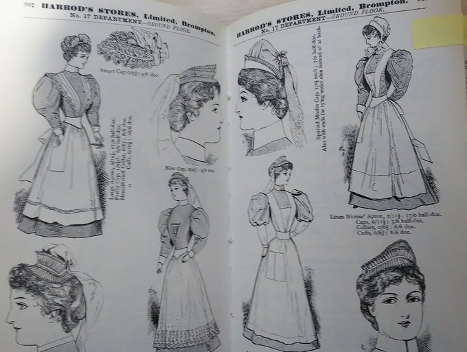 久我真樹 ヴィクトリア朝となる15年の英国ハロッズの通販カタログから メイド服を販売していました これが125年前のメイド服デザイン の一端 メイドの日
