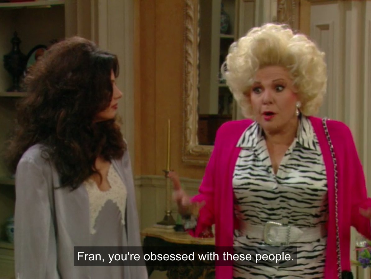 of course you (Fran) could still use some of these to refer to yourself in third person  #TheNanny 4/7