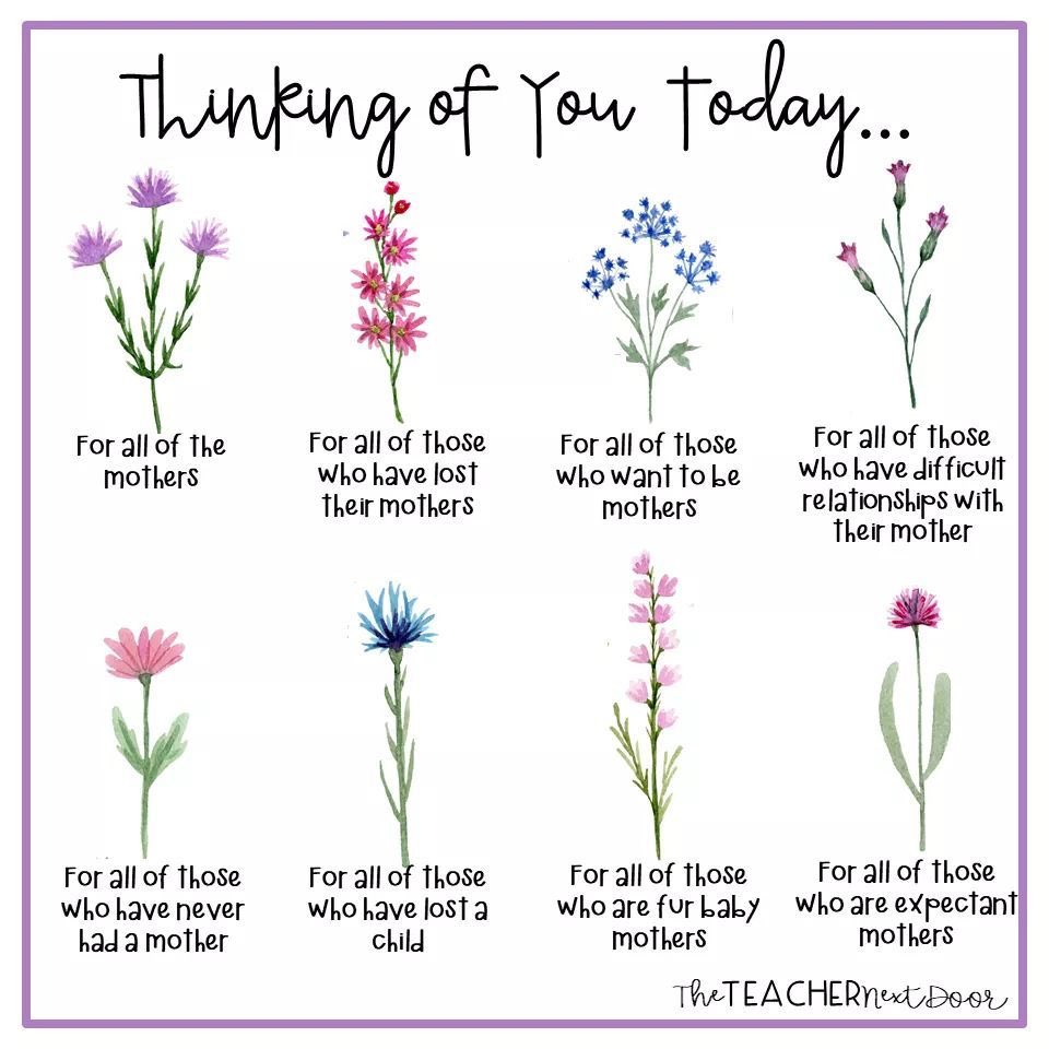 Happy Mother’s Day! Thinking of all the moms and mother-figures today. You are all so, so special. Today is YOUR day!